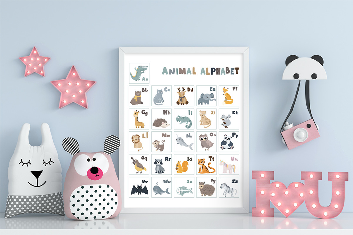 Animal alphabet and petterns, an Object Graphic by LikaYu (Photo 2 of 9)