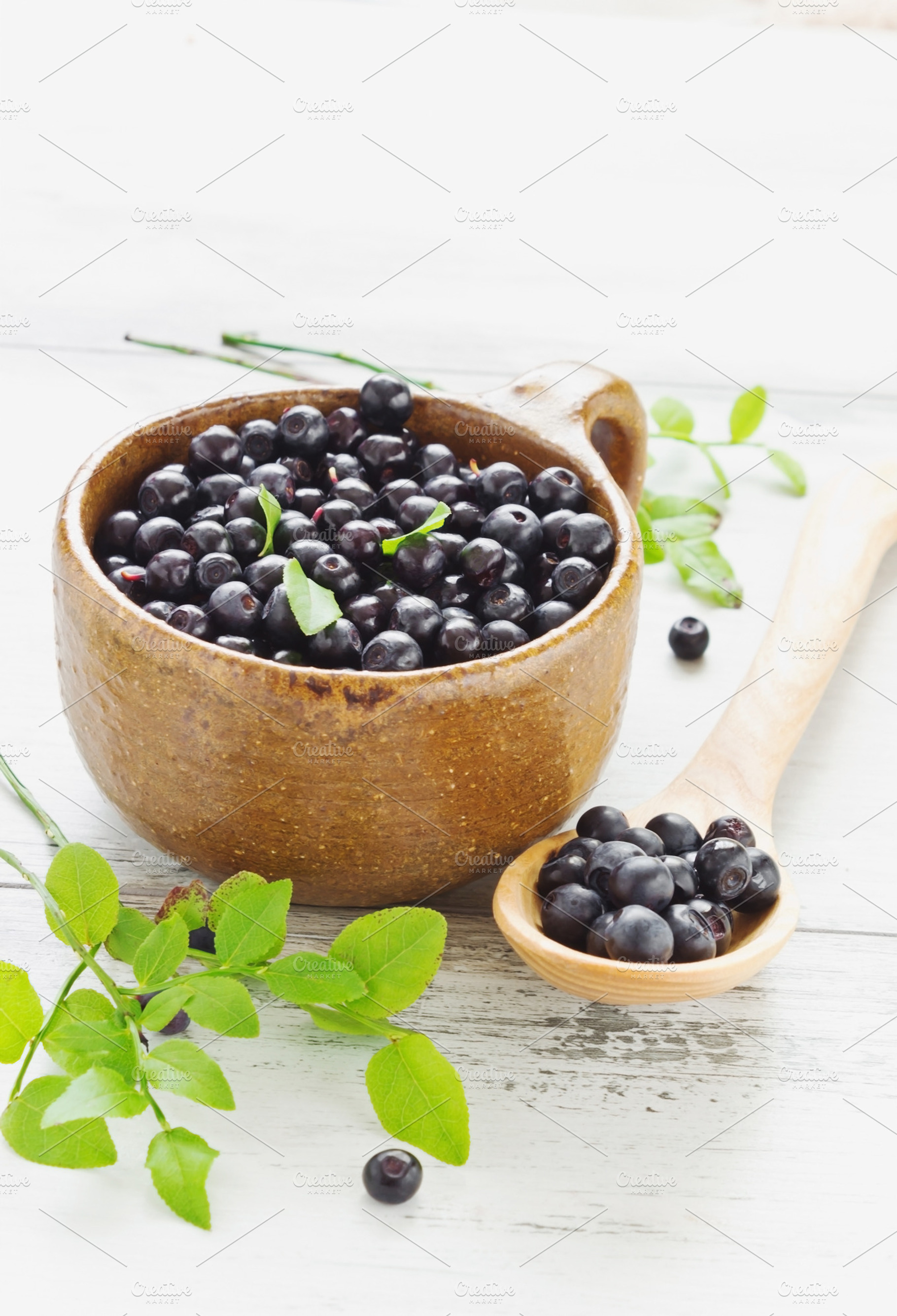 Fresh Blueberries Containing Food Blueberries And Healthy