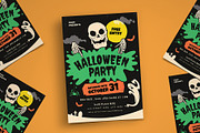 Retro Halloween Party Flyer, a Flyer Template by VectorVactory (Thumbnail 1 of 3)