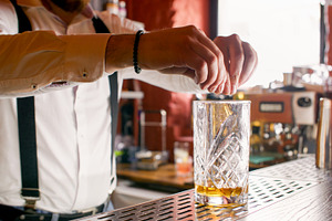 Fresh cocktail alcohol beverage hands bar counter, a Person Photo by Photo Drive Studio