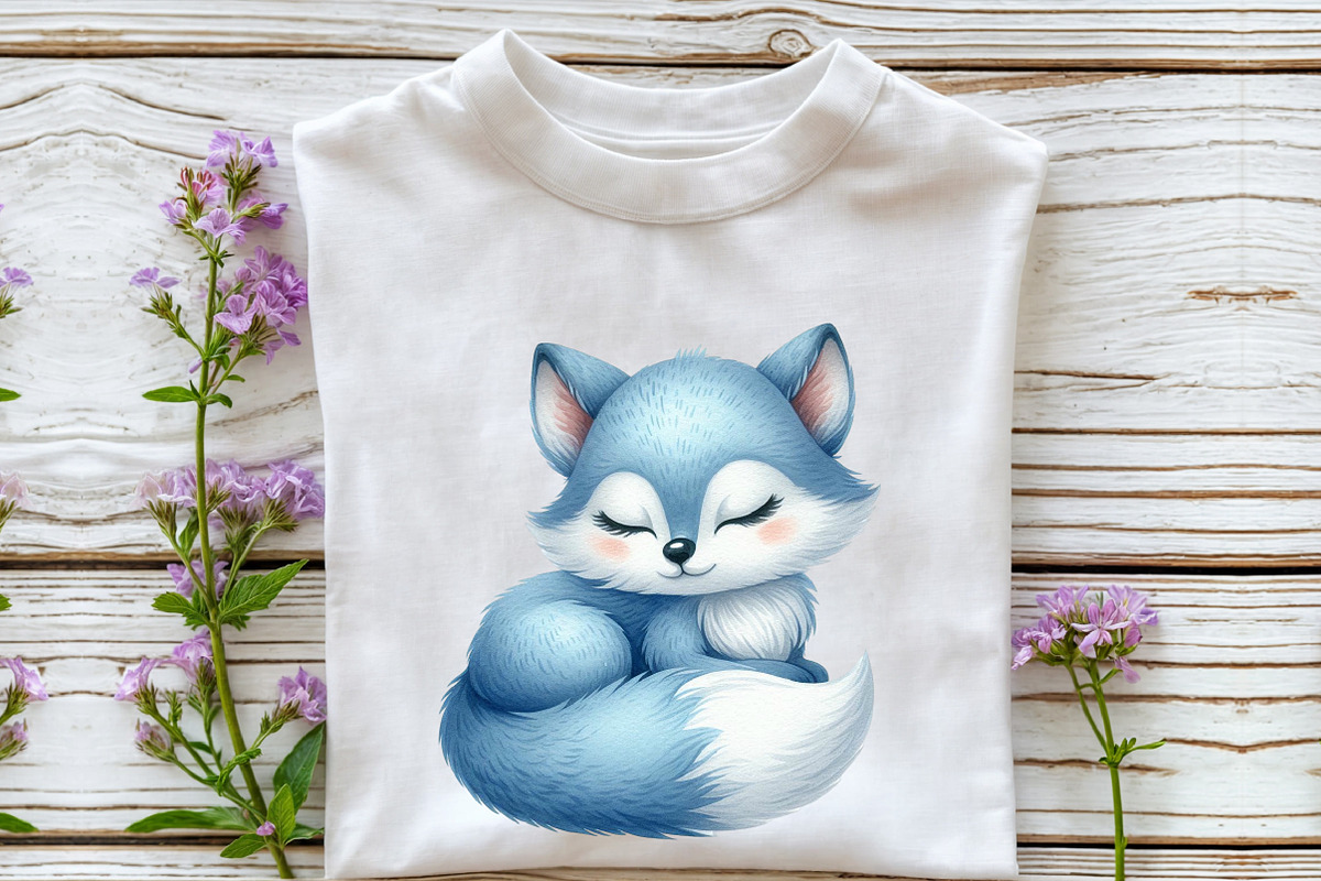 Baby Blue Woodland Animals Clipart, an Illustration by Rose Art (Photo 7 of 7)