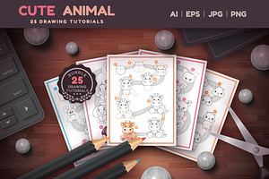 Set 25 Drawing Tutorials Animals