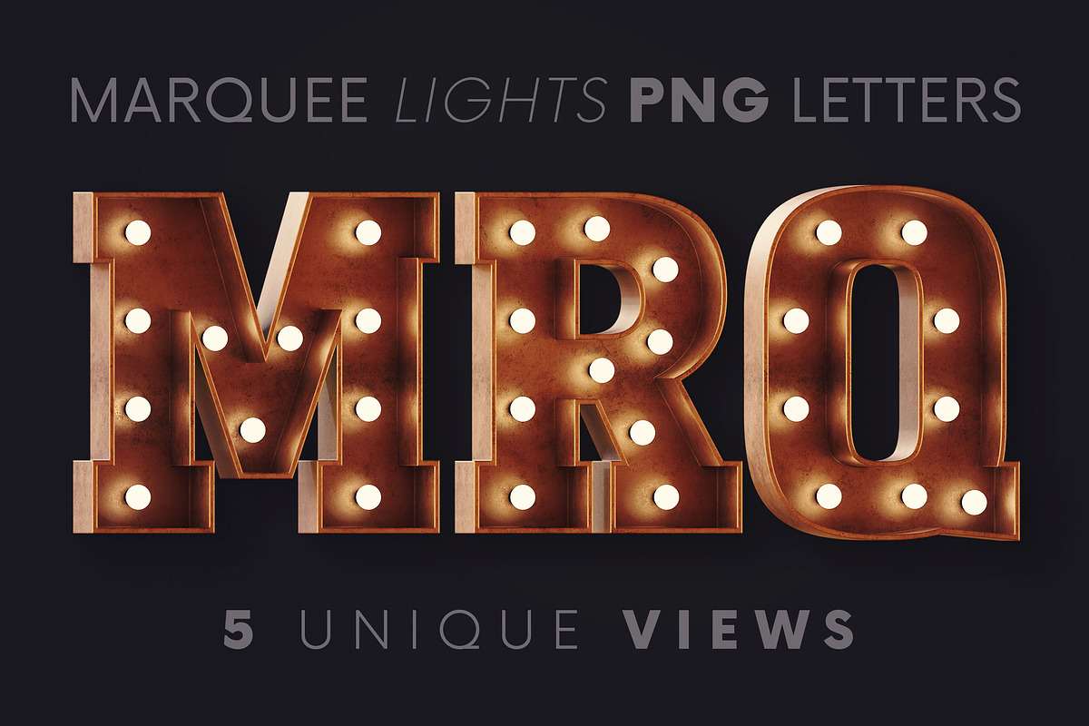 Marquee Lights - 3D Lettering, a Graphic by MIIM (Photo 1 of 8)