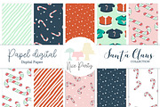 Santa Claus simple patterns, a Pattern Graphic by Superkitina (Thumbnail 1 of 5)