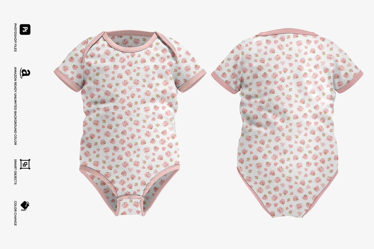 Half Sleeve Baby Mockup, a Shirt Mockup by Mock-up Store (Photo 3 of 6)
