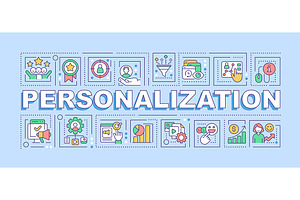 Personalization word concepts blue, a Templates & Theme by IMG Visuals