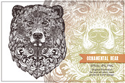 Ornamental Hand Drawn Bear, an Animal Illustration by alexrockheart (Thumbnail 1 of 4)