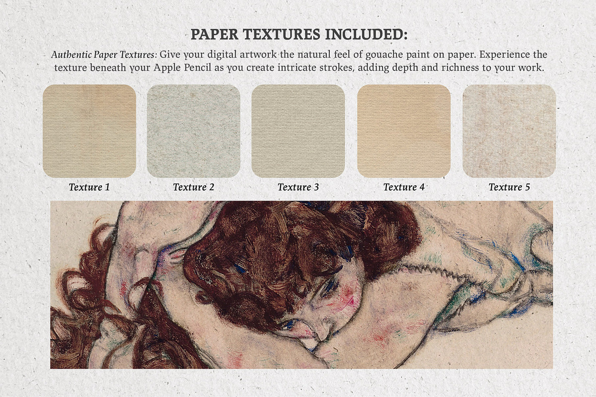Egon Schiele Procreate Kit, a Brush Add-On by Digi Life (Photo 9 of 13)