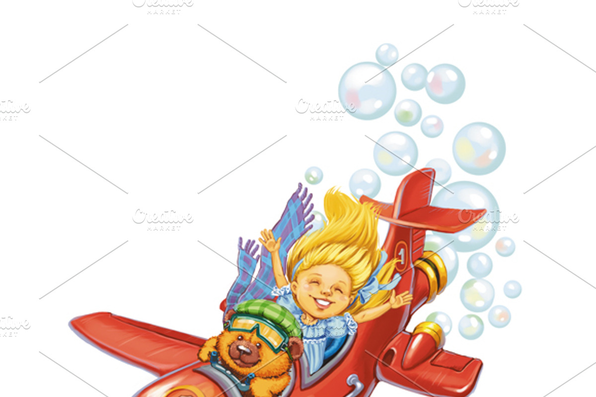 Traveling by plane and balloon, an Animal Illustration by Adamskyistudio (Photo 2 of 5)
