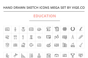 Hand Drawn Sketch Vector Icons