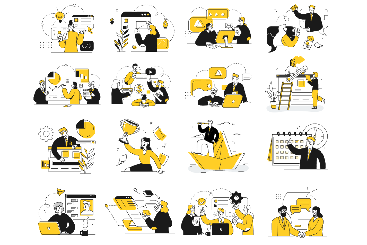 Business Marketing Illustrations set, a Work Illustration by StonePic (Photo 6 of 6)