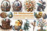 Steampunk Easter Sublimation Clipart, an Illustration by DreamCafeArt (Thumbnail 1 of 5)