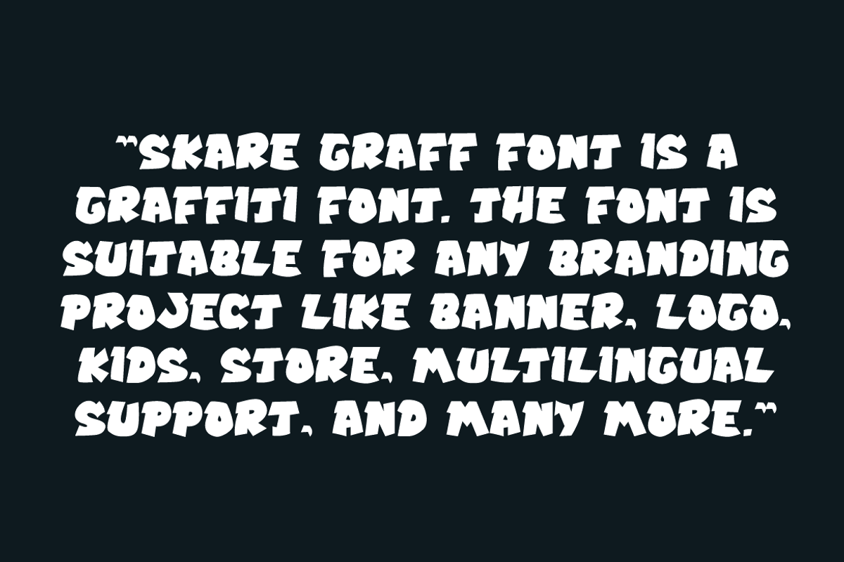 Skare Graff - Paint & Graffiti Font, a Sans Serif Font by QR Design Studio (Photo 5 of 7)
