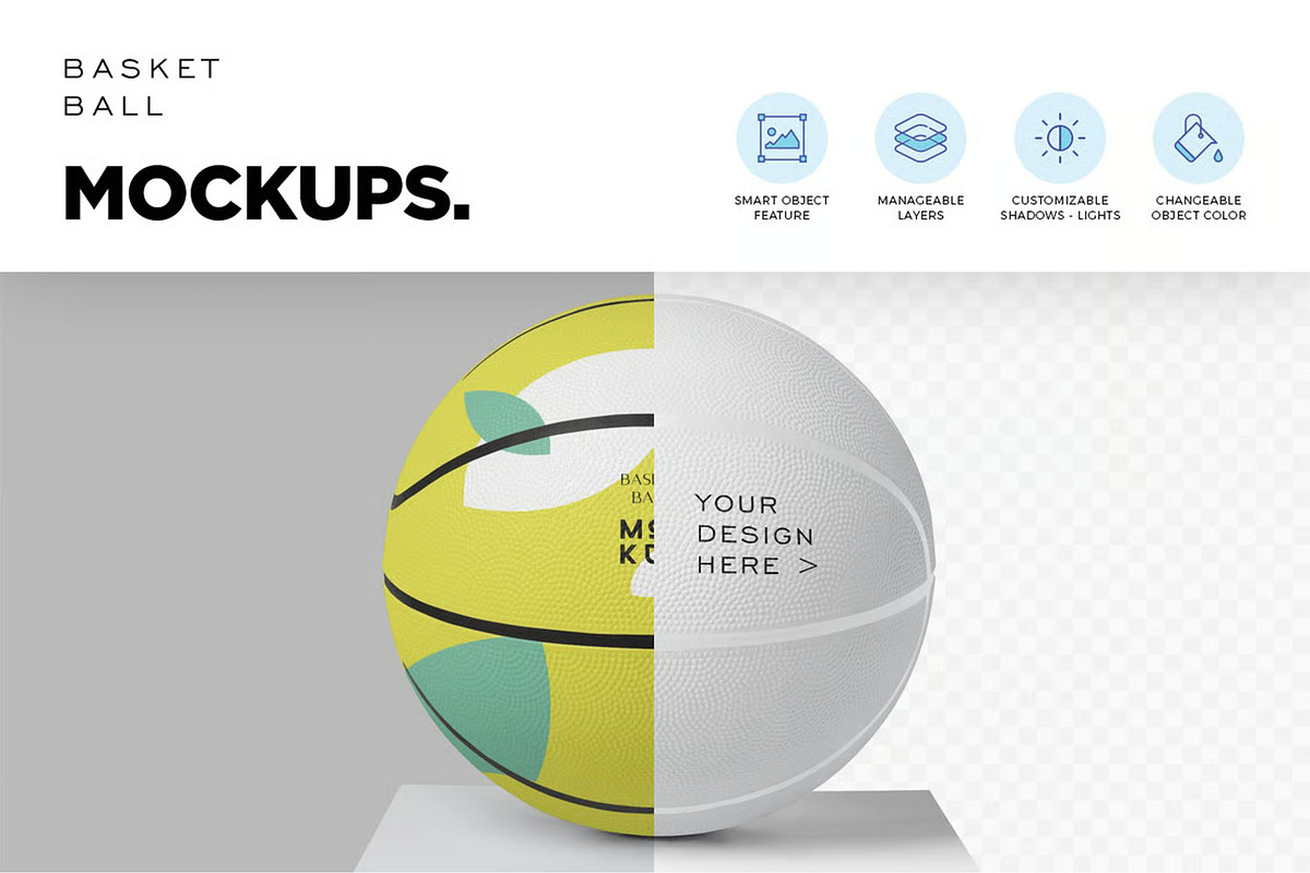Basket Ball Mockups, a Product Mockup by megostudi0 (Photo 4 of 7)