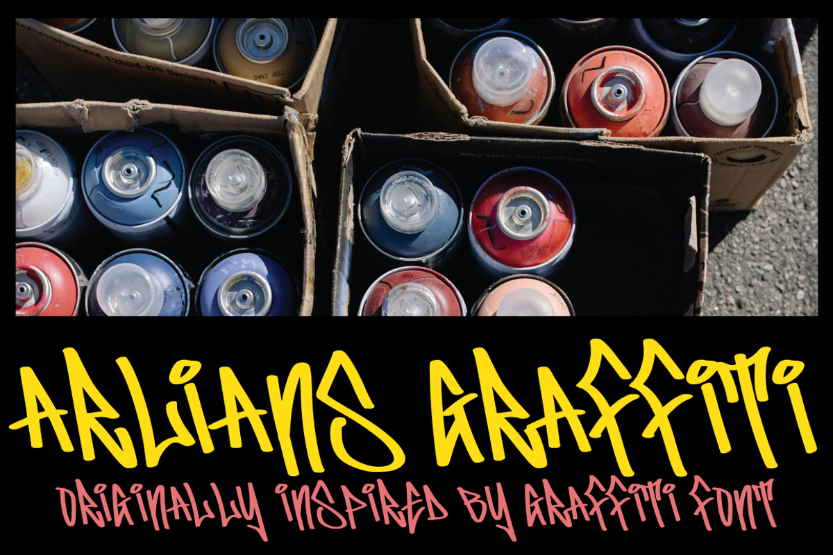 Arlians - Graffiti Font, a Handwritten Font by tebaltipislab (Photo 3 of 8)