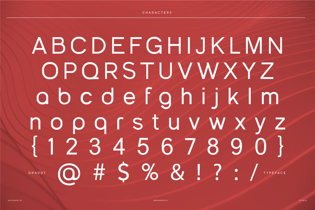 Graddy – Display Sans Serif Typeface, a Sans Serif Font by Brand Earth (Photo 2 of 7)