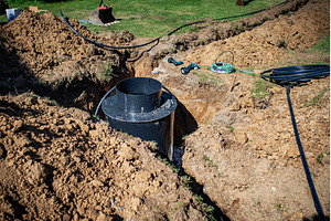 Installing underground utility shaft, an Industrial Photo by HalfPoint