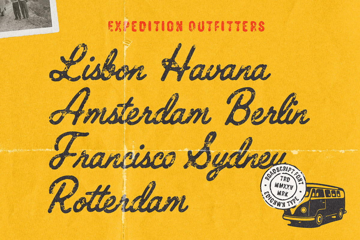 Roadscript – Retro Font Duo, a Script Font by Edignwn Type (Photo 6 of 14)