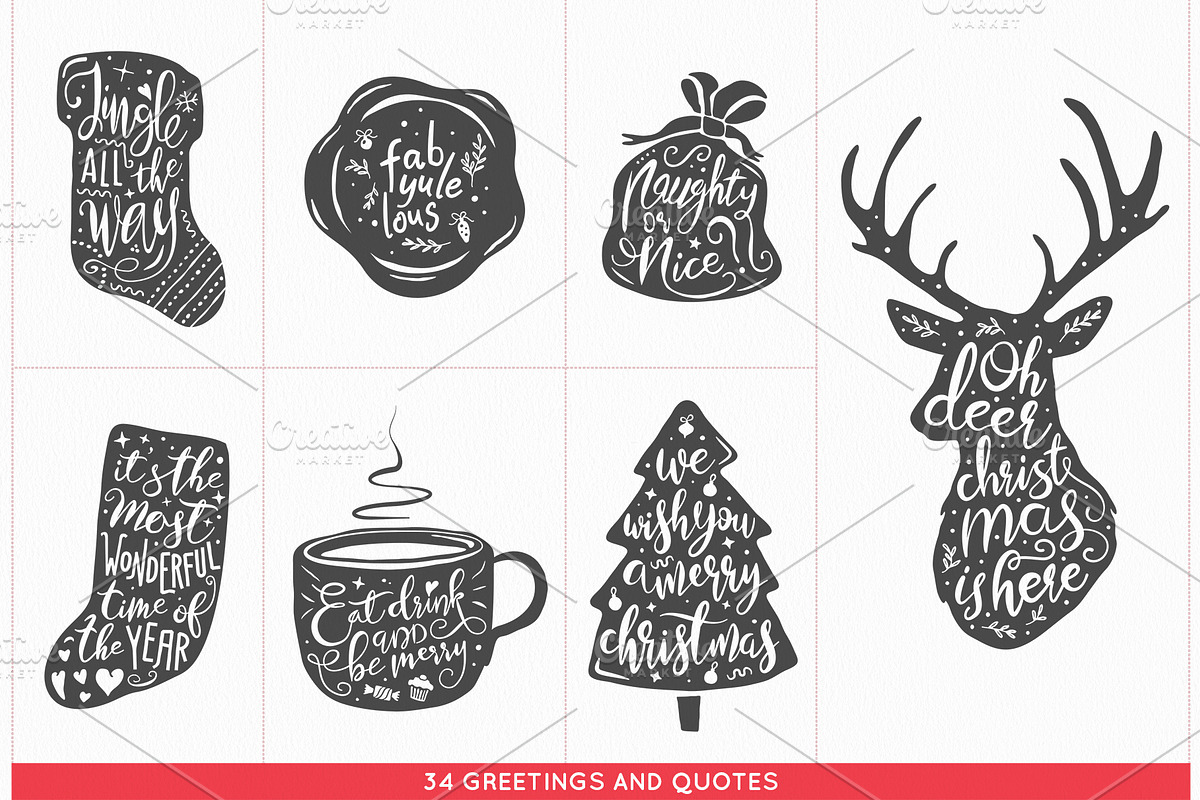 Christmas Mega Pack, a Decorative Illustration by Mera Pixels (Photo 5 of 7)