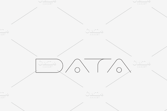 Data - Laser, Craft Cutter Font preview 6