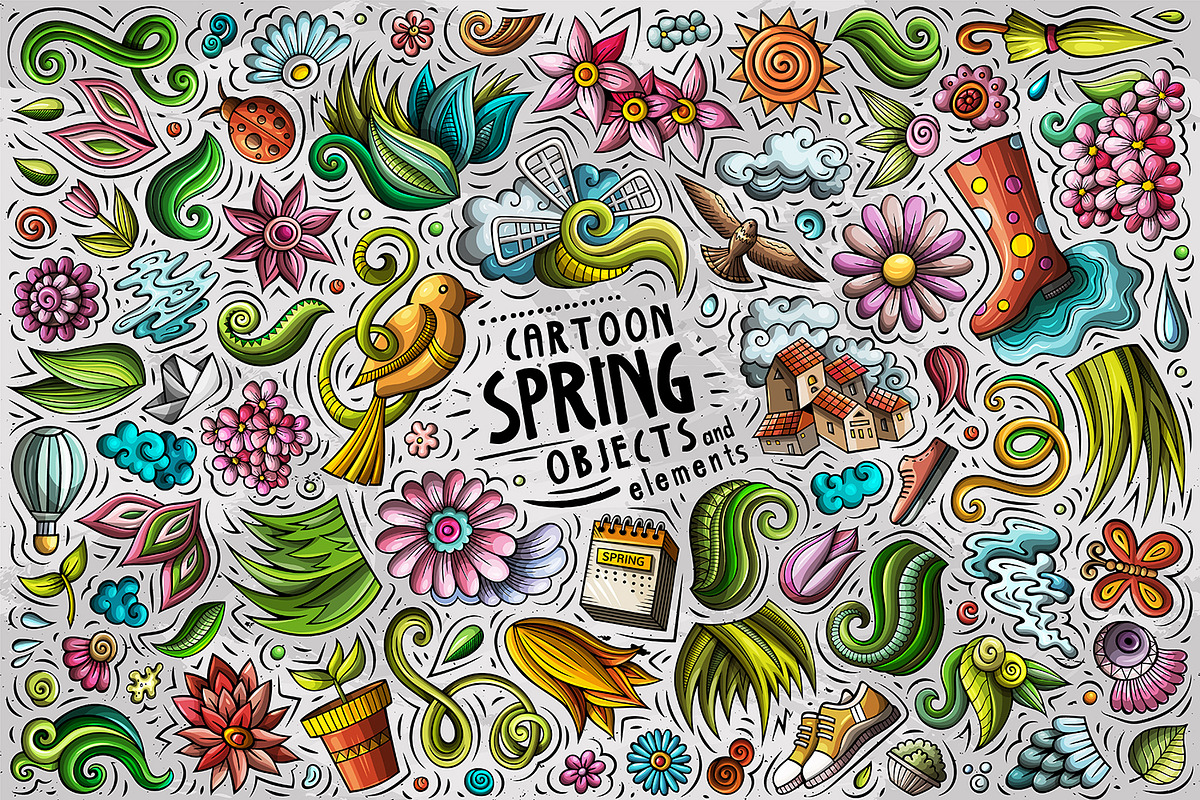 -80% Cartoon Doodle Clipart Bundle 1, a Decorative Illustration by BALABOLKA (Photo 4 of 18)