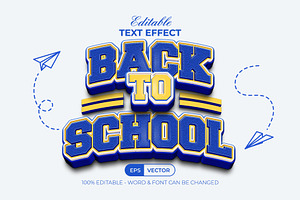 3D Text Effect Back To School