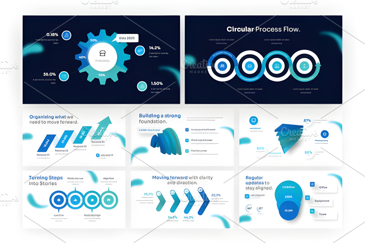 Process Flow Infographic PowerPoint, a Presentation Template by Ink Gallery