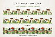 Forest Mushrooms Watercolor Clipart, a Decorative Illustration by AnitaPol (Thumbnail 11 of 21)