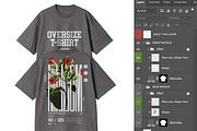Oversized Boxy T-Shirt Mockup, a Shirt Mockup by Irhasalfahad (Thumbnail 2 of 3)
