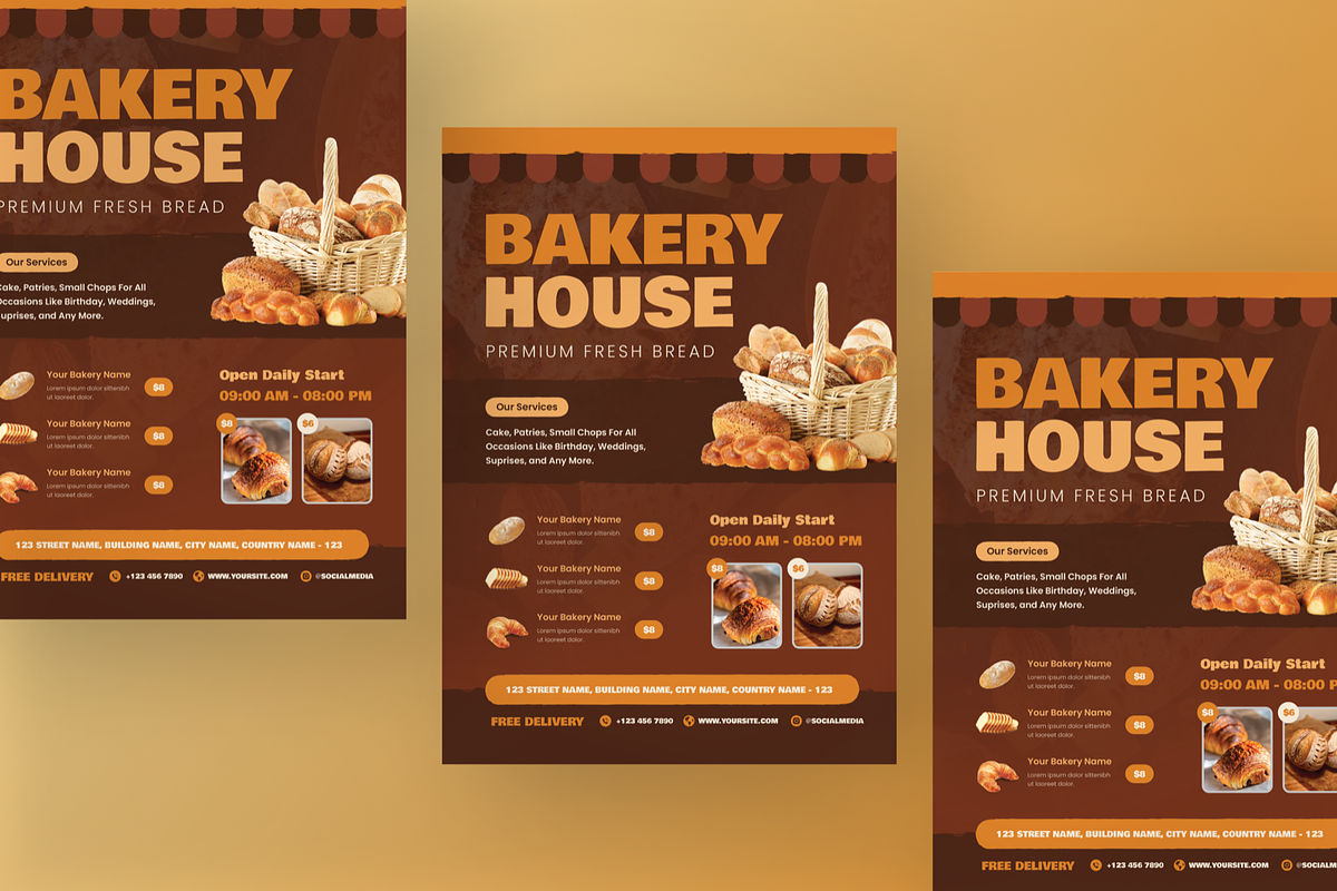Bakery House Flyer, a Flyer Template by SquidPixey (Photo 6 of 6)