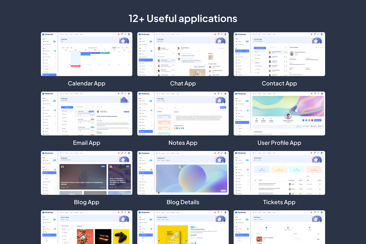 Modernize React MUI Admin Dashboard