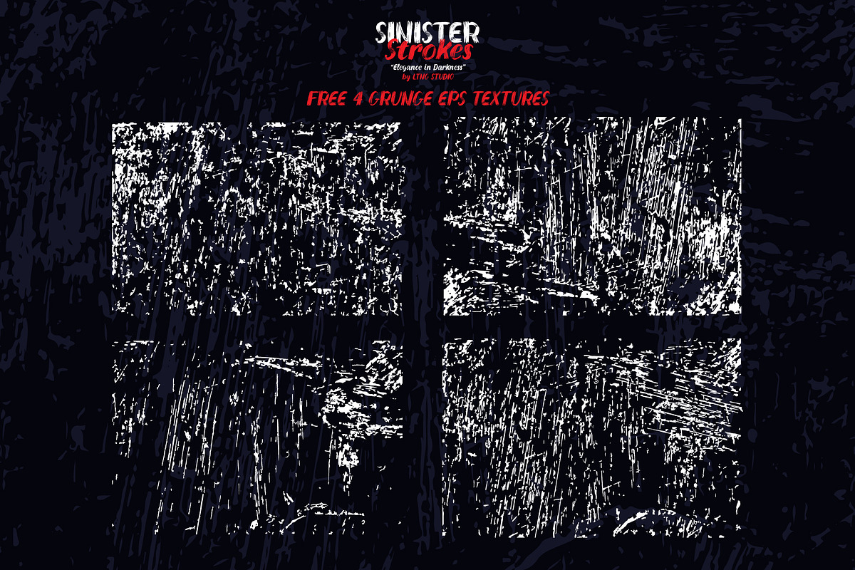 Sinister Stroke-Elegance in Darkness, a Script Font by LTNG STUDIO