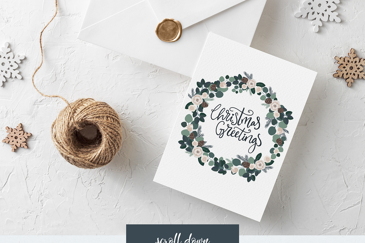 Farmhouse Christmas illustration, an Illustration by Cozy pattern shop (Photo 8 of 12)