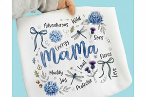 Botanical Coquette Mother's Day PNG, an Illustration by designcity5
