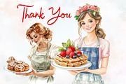 Mother's Day Brunch Watercolor Png, an Illustration by RobertsArt (Thumbnail 7 of 7)