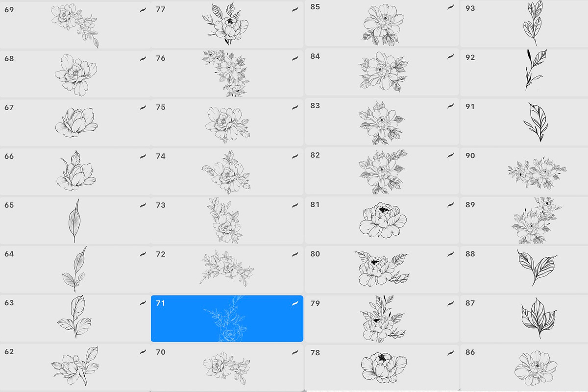Garden flowers procreate brushes, a Brush Add-On by AnnaPolitmerskaja (Photo 5 of 5)