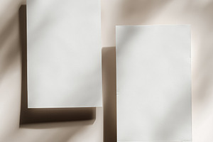 White paper mockups displaying clean design against a warm beige background wit, a Holiday Photo by Studio ANNA