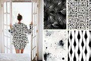 41 seamless black white mix pattern, a Pattern Graphic by ARTOZEN DIGITAL (Thumbnail 5 of 14)