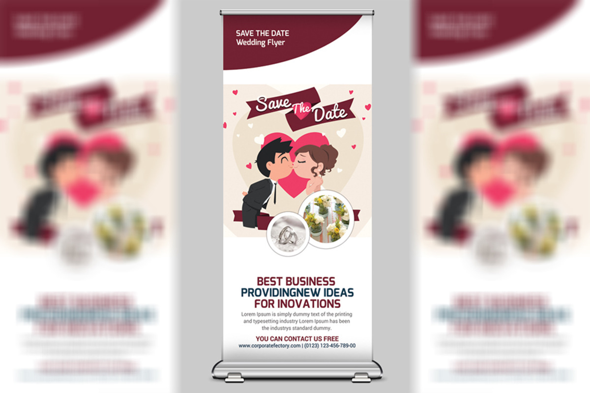 Wedding Roll-up Banner, a Templates & Theme by graphicforest