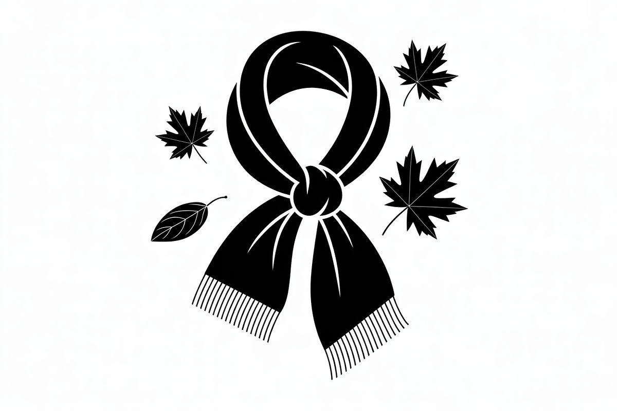 Autumn Girl Silhouette with Scarf, a Graphic by Creativeshirt (Photo 2 of 9)