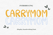 Carrymom font, a Handwritten Font by JJuta (Thumbnail 1 of 5)