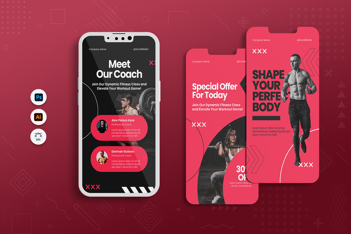Gym and Fitness Instagram Story, a Social Media Template by Fannan Studio (Photo 1 of 2)