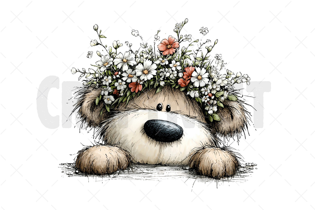 Whimsical Spring Teddy Bear Clipart, an Illustration by Craft Nest (Photo 11 of 12)