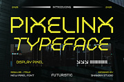 Pixelinx - Futuristic Display Pixel, a Sans Serif Font by Shakira Studio (Thumbnail 1 of 10)