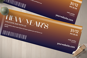 Simple Multipurpose Event Ticket, a Print Template by Tzochko