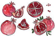 Watercolor fruits, raster, an Illustration by risovanya (Thumbnail 3 of 3)