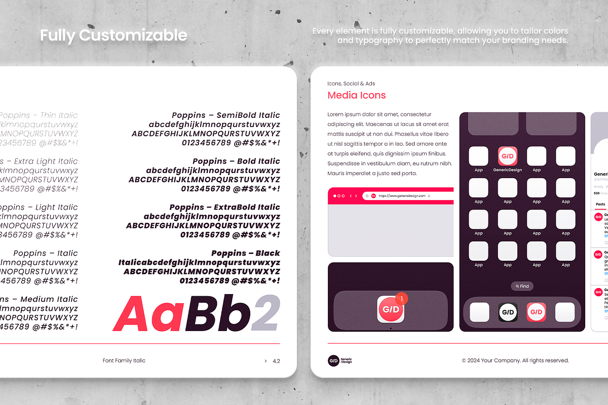 Brand Guidelines-Photoshop Template, a Templates & Theme by Unio Designs (Photo 6 of 9)