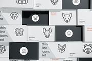 Dog Breeds 20 Thin Line Icons Set, an Outline Icon by Alex Blogoodf (Thumbnail 4 of 11)