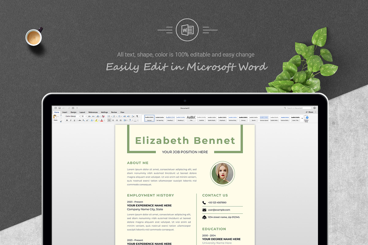 All-in-One Resume & Cover Letter Bun, a Resume Template by ResumeInventor (Photo 5 of 6)