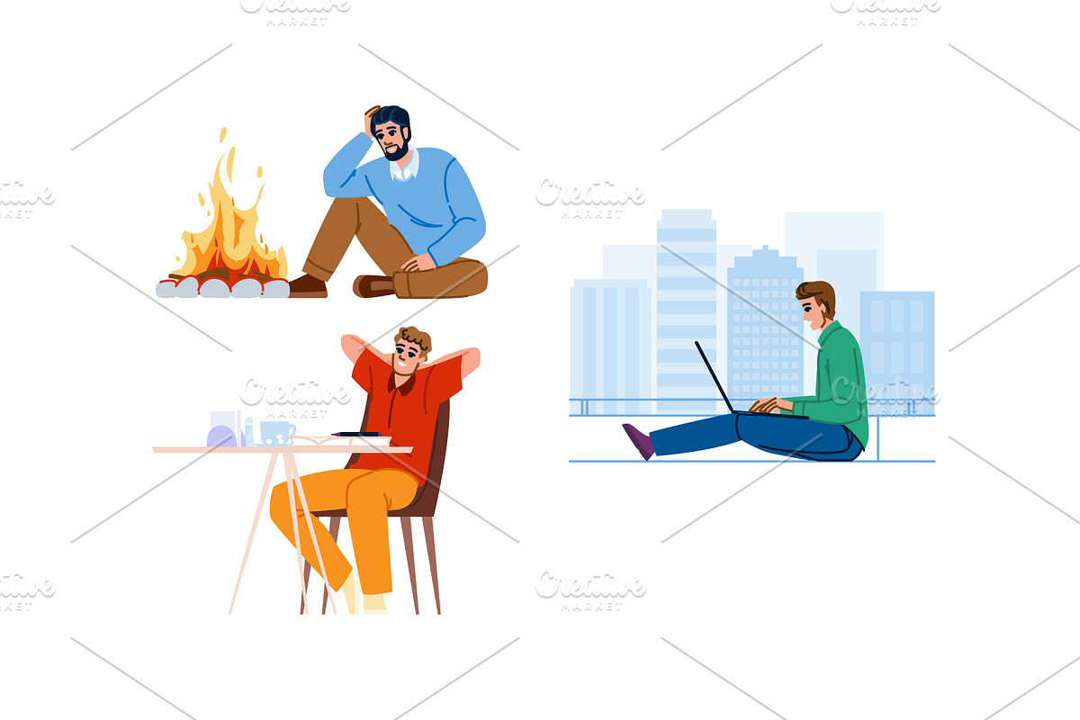 ambition man dreamer vector, a Person Illustration by pikepicture